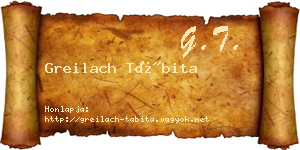 Greilach Tábita névjegykártya